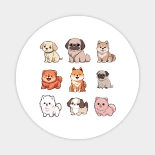 Cute Dog Sticker Pack Magnet